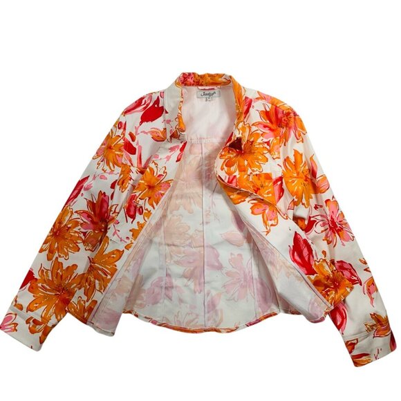 colorful floral print jacket Jessica sport sz 12 - Picture 5 of 16
